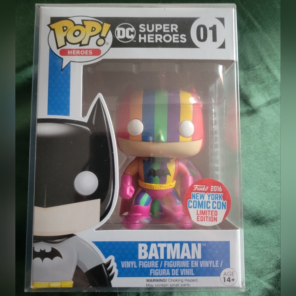 Funko POP! DC Super Heroes NYCC 2016 Limited Edition Vinyl RAINBOW BATMAN #01